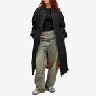 Daily Paper Women's Oversized Long Bomber Jacket in Black