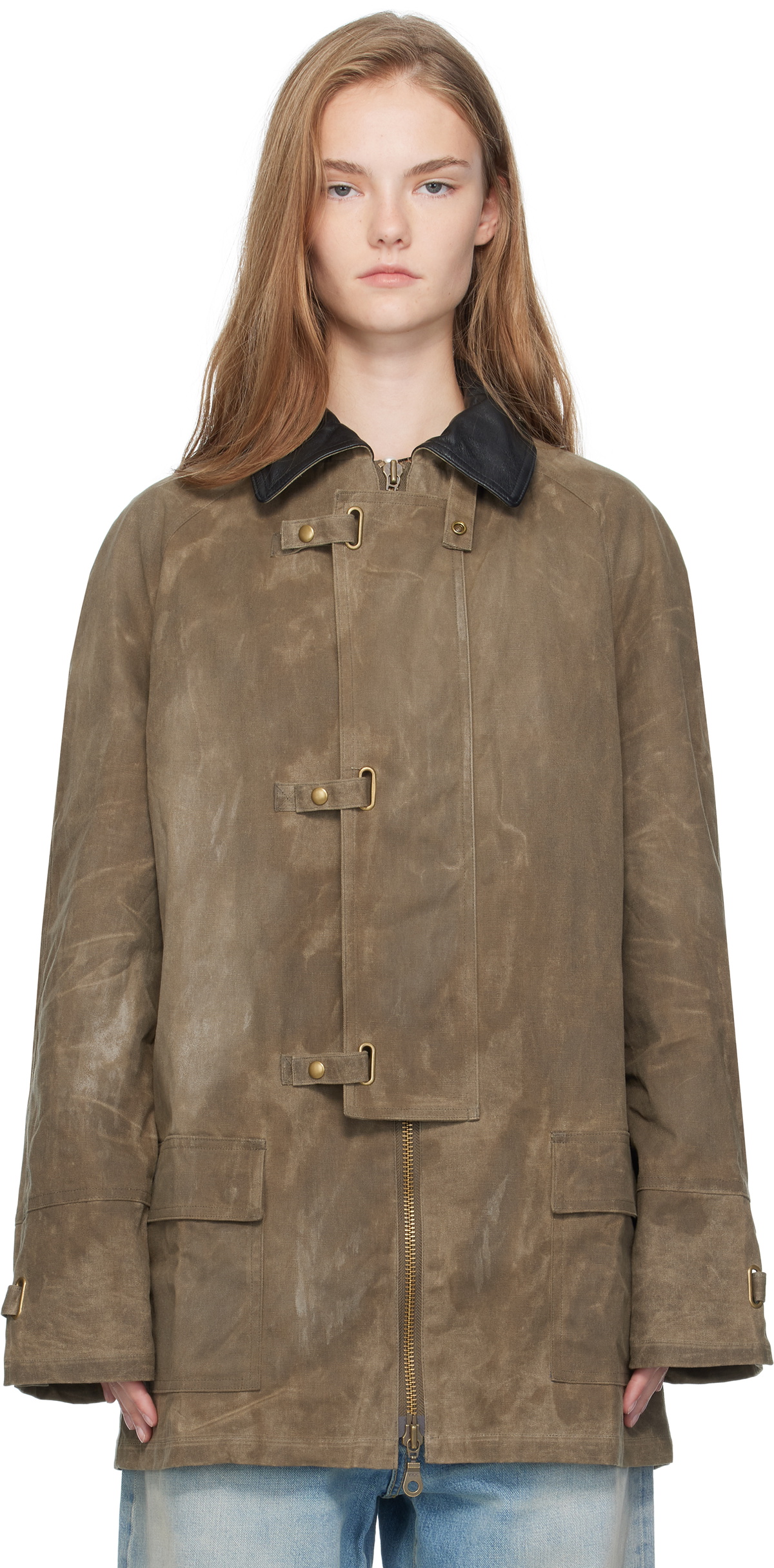 Carter Young Khaki Waxed Newman Jacket