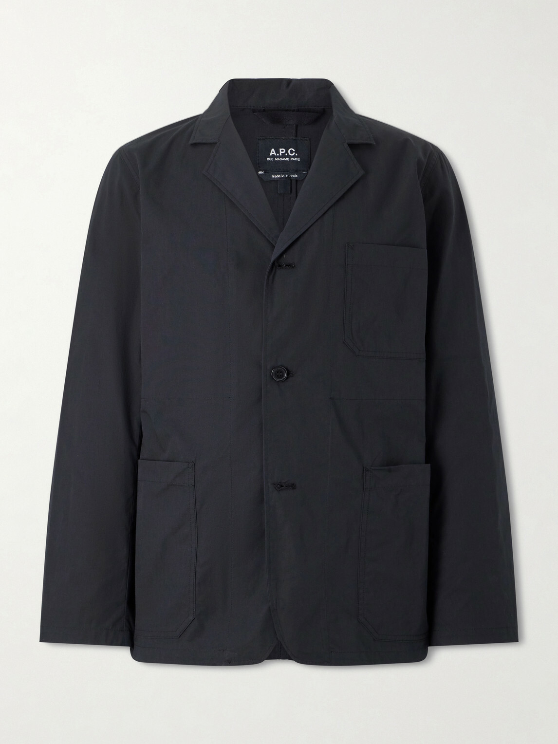 A.P.C. - Phil Organic Cotton-Gabardine Blazer - Black