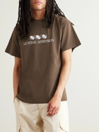 GENERAL ADMISSION - Logo-Print Cotton-Jersey T-Shirt - Brown