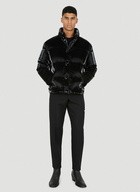 Glossed Padded Jacket in Black