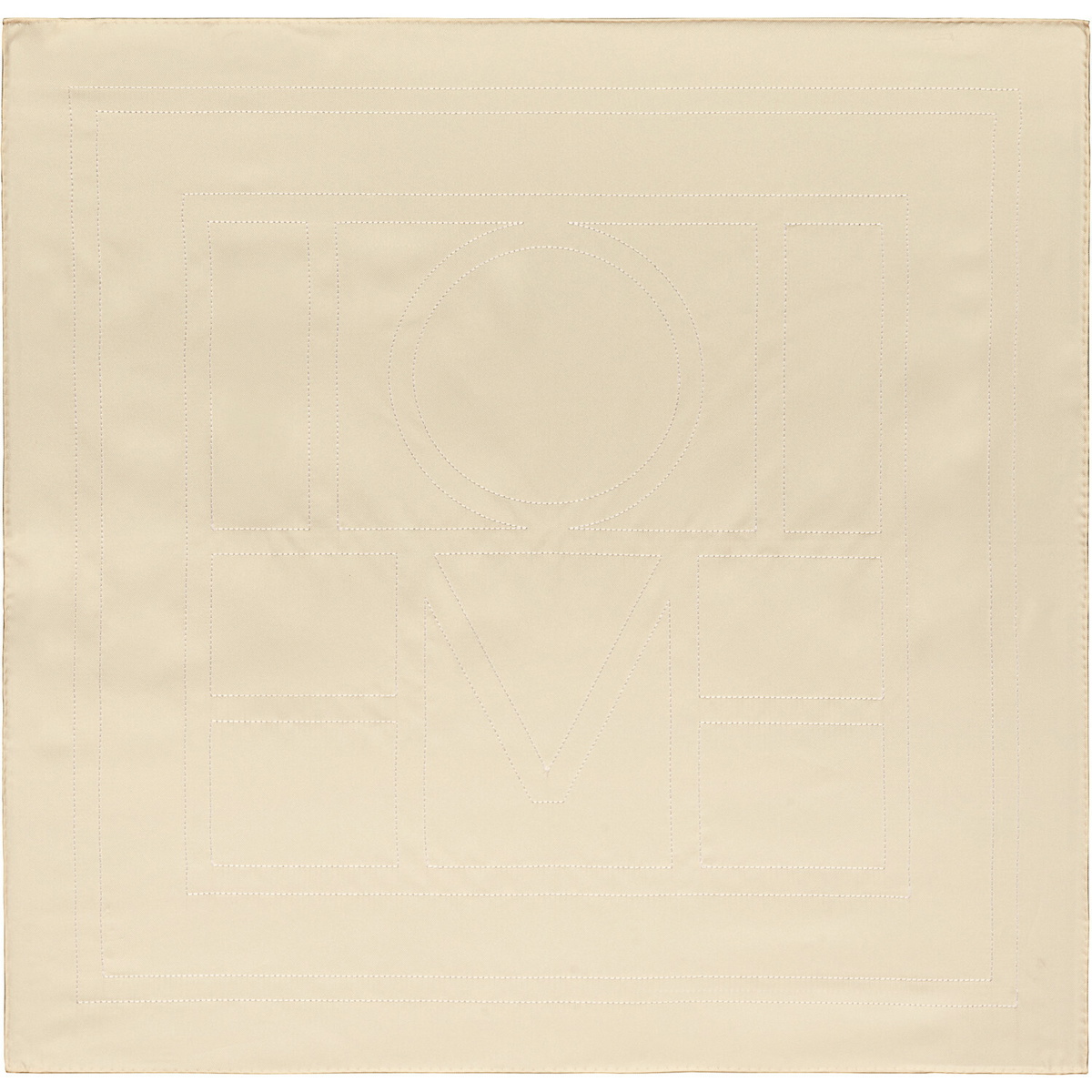 TOTEME Off-White Embroidered Monogram Silk Scarf