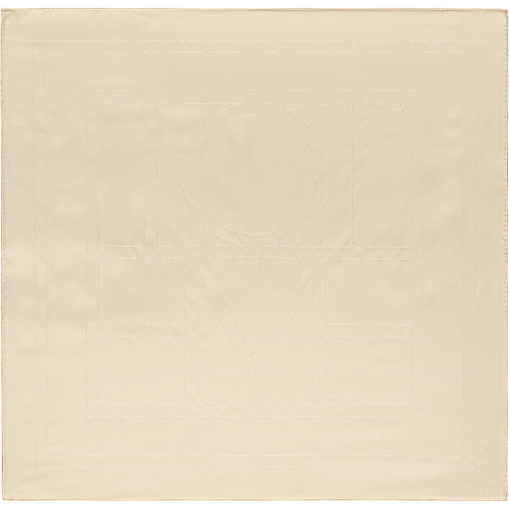 Photo: TOTEME Off-White Embroidered Monogram Silk Scarf
