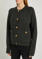 Toteme Wool-blend Cardigan Charcoal