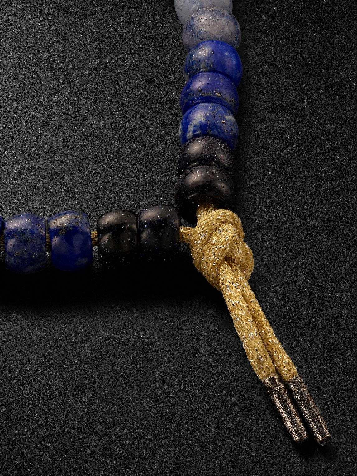 Carolina Bucci - Montauk Forte 18-Karat White and Blackened Gold Multi-Stone Beaded Bracelet