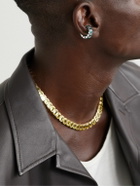 42 Suns - 14-Karat White Gold Emerald Ear Cuff