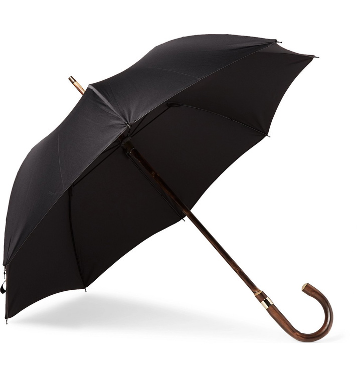 Photo: Kingsman - London Undercover Chestnut Wood-Handle Umbrella - Black