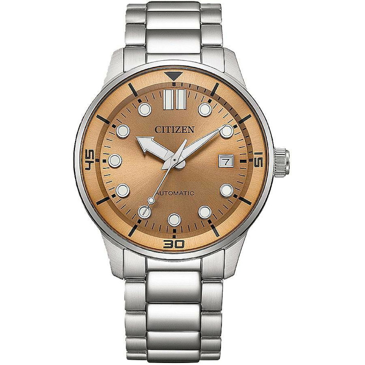 Photo: Citizen Automatic Salmon Dial Mens Watch NJ0191-83X