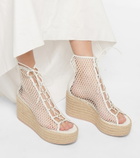 Gianvito Rossi - Helena 45 crochet espadrille wedges
