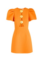 Rebecca Vallance Sirene Shell-embellished Mini Dress Bright Orange
