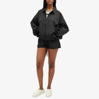 Fear of God ESSENTIALS Women's Shell Bomber Jacket in Jet Black