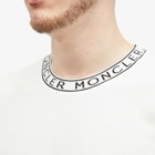 Moncler Men's Collar Logo T-Shirt in White