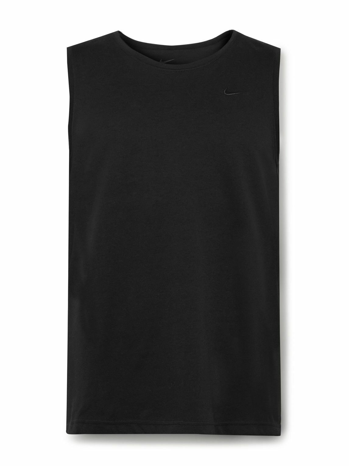 Photo: Nike Training - Primary Logo-Embroidered Cotton-Blend Dri-FIT Tank Top - Black