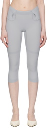 JOHANNA PARV Gray Folded Waist Leggings