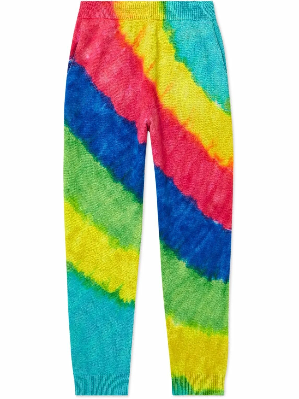 Photo: The Elder Statesman - Rainbow Void Tie-Dyed Cashmere Sweatpants - Multi