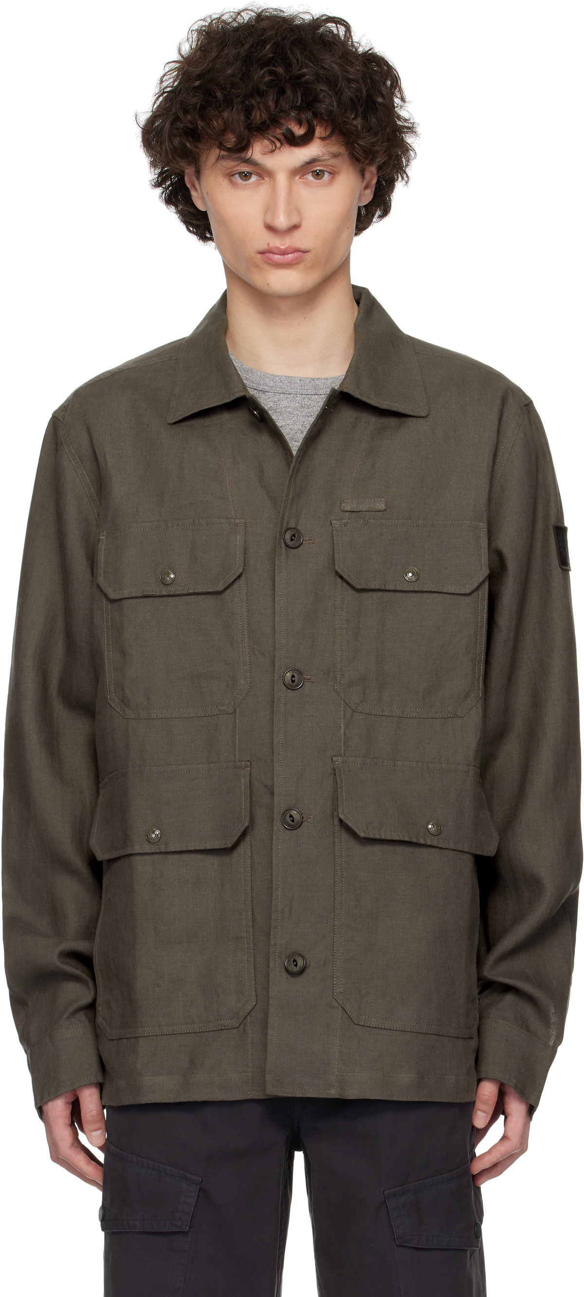 Belstaff Khaki Forge Overshirt Belstaff