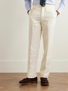 J. Mueser - Waverly Slim-Fit Straight-Leg Linen Suit Trousers - Neutrals