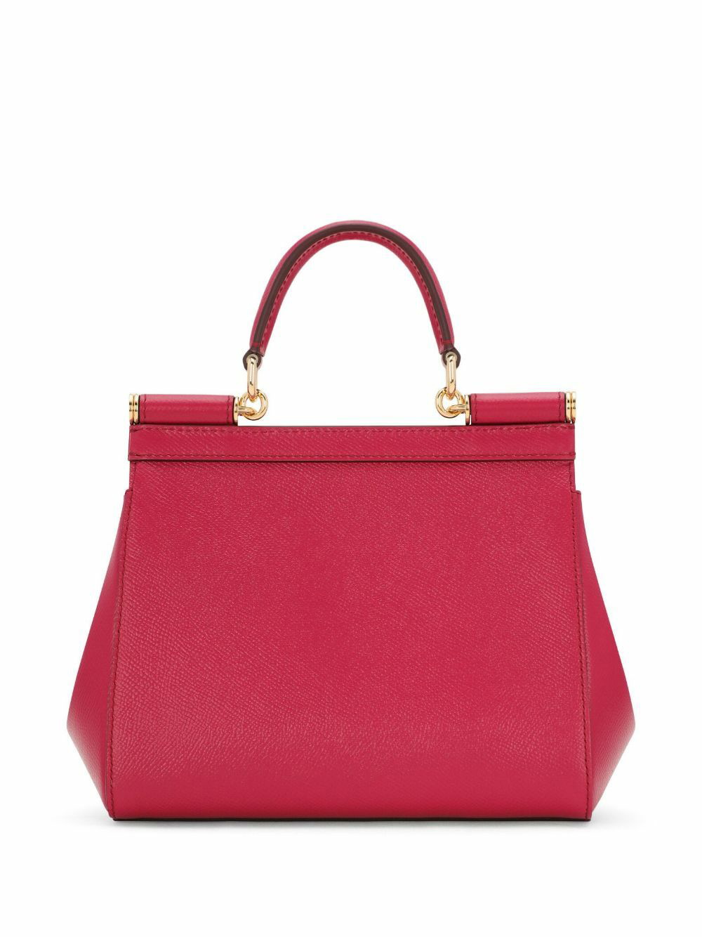 Dolce & Gabbana, Bags, New Dolce Gabbana Mini Sicily Bag Red Patent Gold  Hardware Logo Plaque