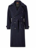 Barena - Leuter Double-Breasted Belted Wool-Blend Overcoat - Blue