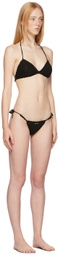 TOM FORD Black Knit Crochet Bikini