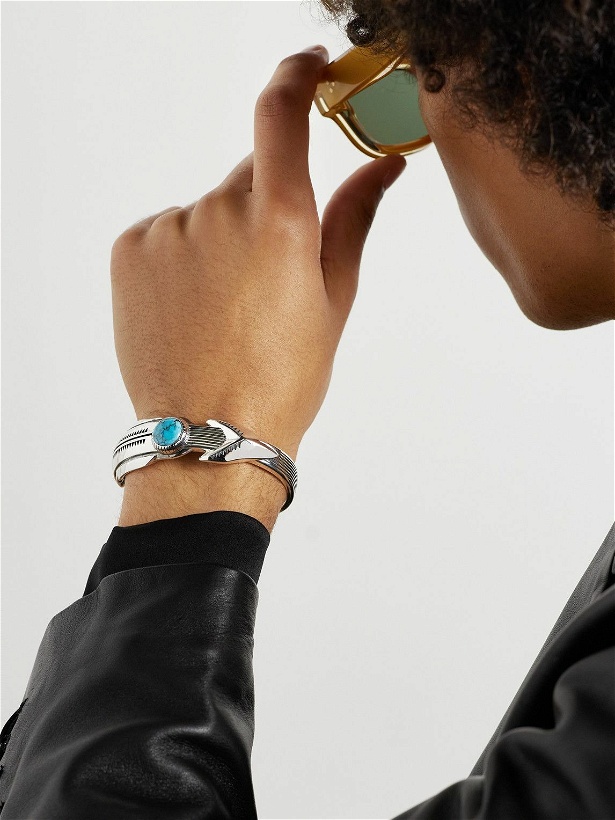 Photo: Jacques Marie Mage - Natrona Limited Edition Silver and Turquoise Cuff - Silver