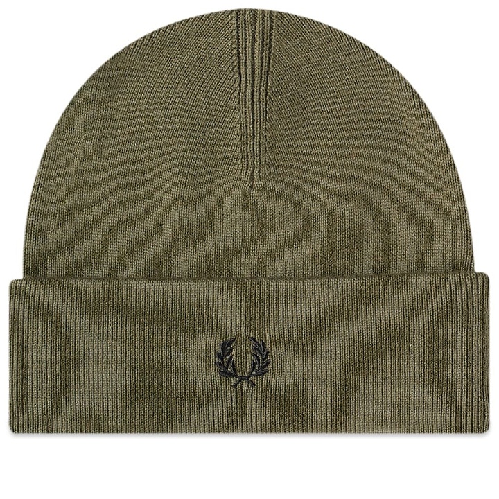 Photo: Fred Perry Authentic Men's Merino Wool Beanie in Uniform Green