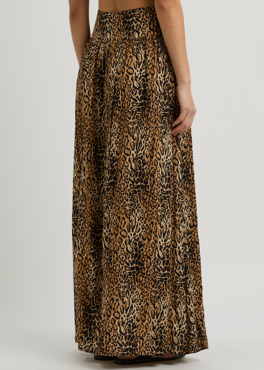 Melissa Odabash Elsa Leopard-print Maxi Skirt
