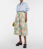 Dries Van Noten - Floral jacquard midi skirt