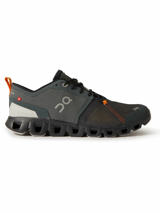 Photo: ON - Cloud X3 Shift Rubber-Trimmed Mesh Sneakers - Gray