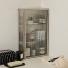 ferm LIVING Haze Wall Cabinet - Reeded Glass in Stainless Steel 