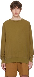 Les Tien Khaki Roll Neck Sweatshirt