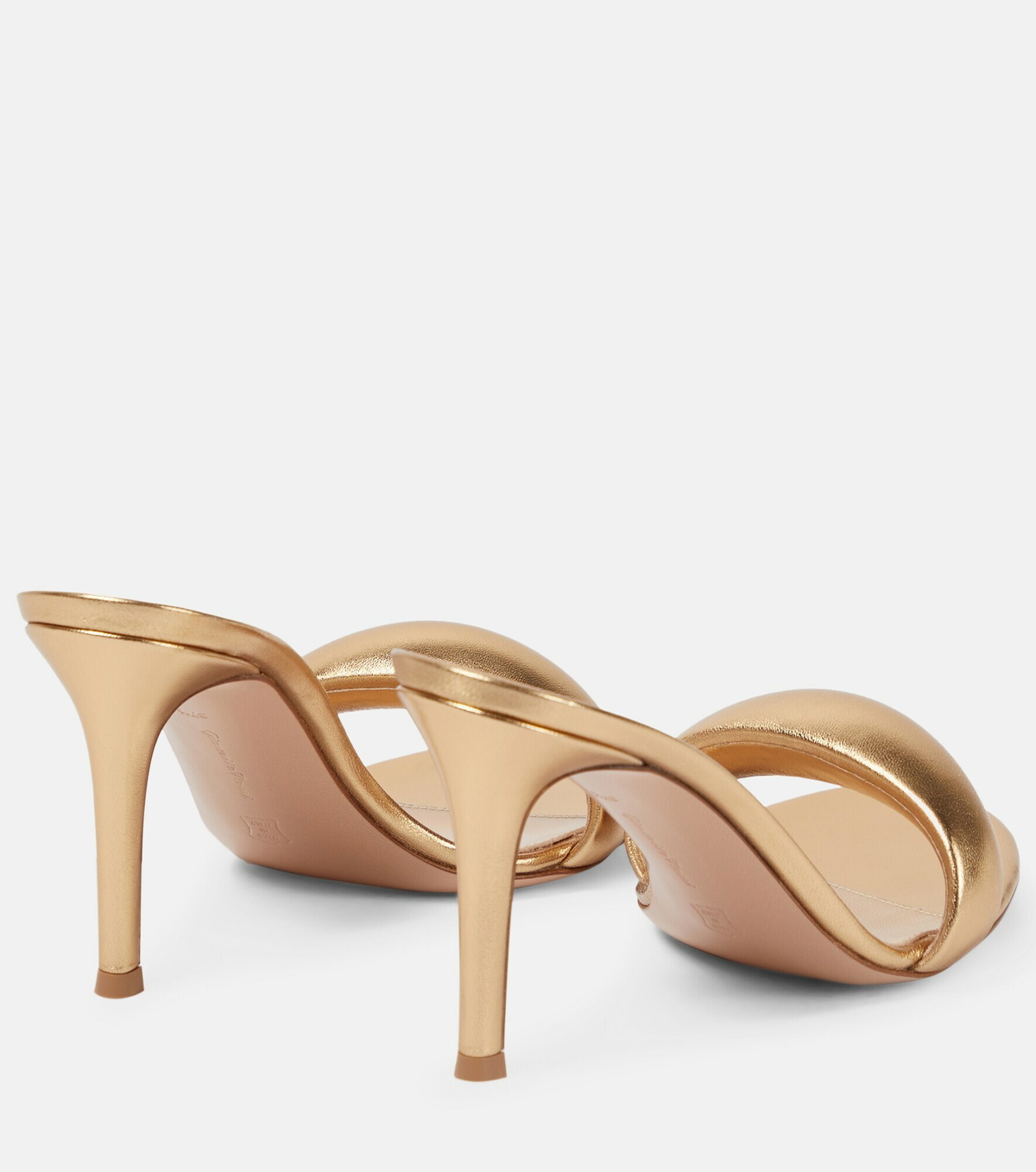 Gianvito Rossi - Bijoux 85 metallic leather mules