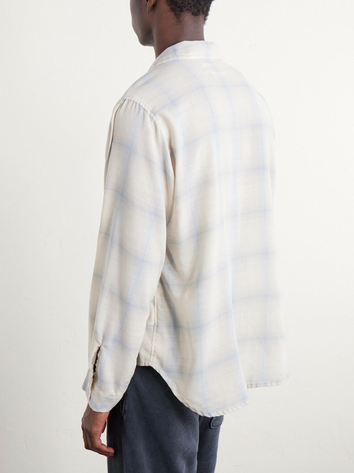 Remi Relief - Viyella Checked Wool-Blend Shirt - Blue