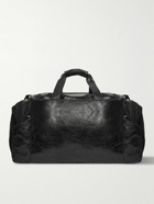 Balenciaga - adidas Logo-Print Textured-Leather Weekend Bag - Black