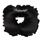 Balenciaga Black Silk Travel Pillow