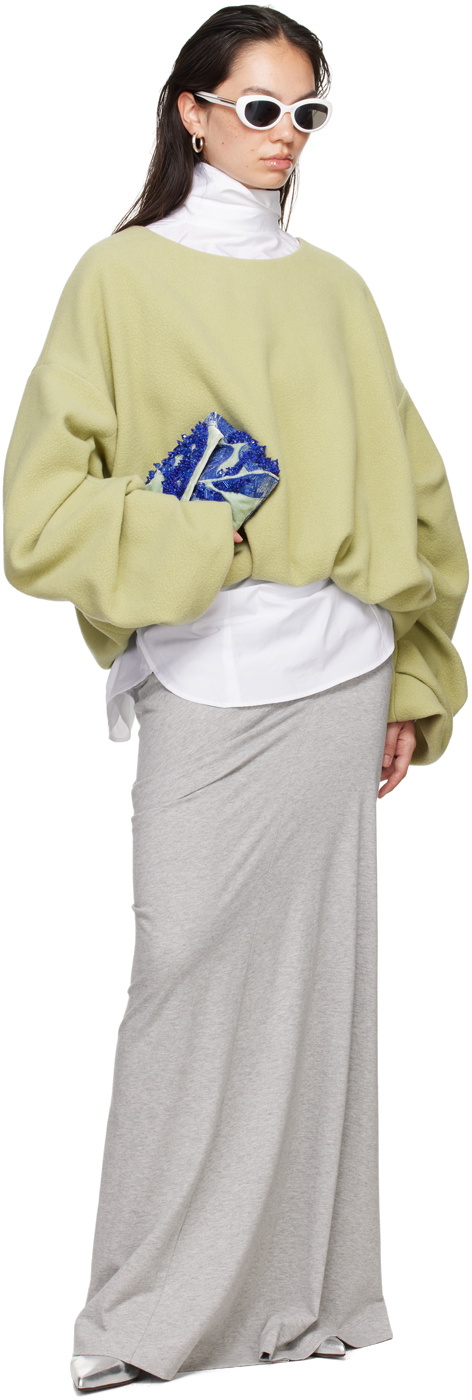 Dries Van Noten Women's Draped Hevira Skirt Grey