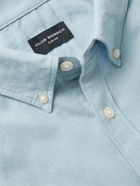 Club Monaco - Button-Down Collar Cotton-Flannel Shirt - Blue