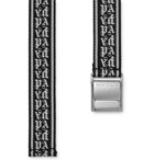 Palm Angels - 4cm Logo-Print Webbing Belt - Black