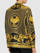 VERSACE Informal Printed Silk Twill Shirt