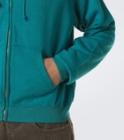 Auralee Cotton, wool, and silk zip-up hoodie