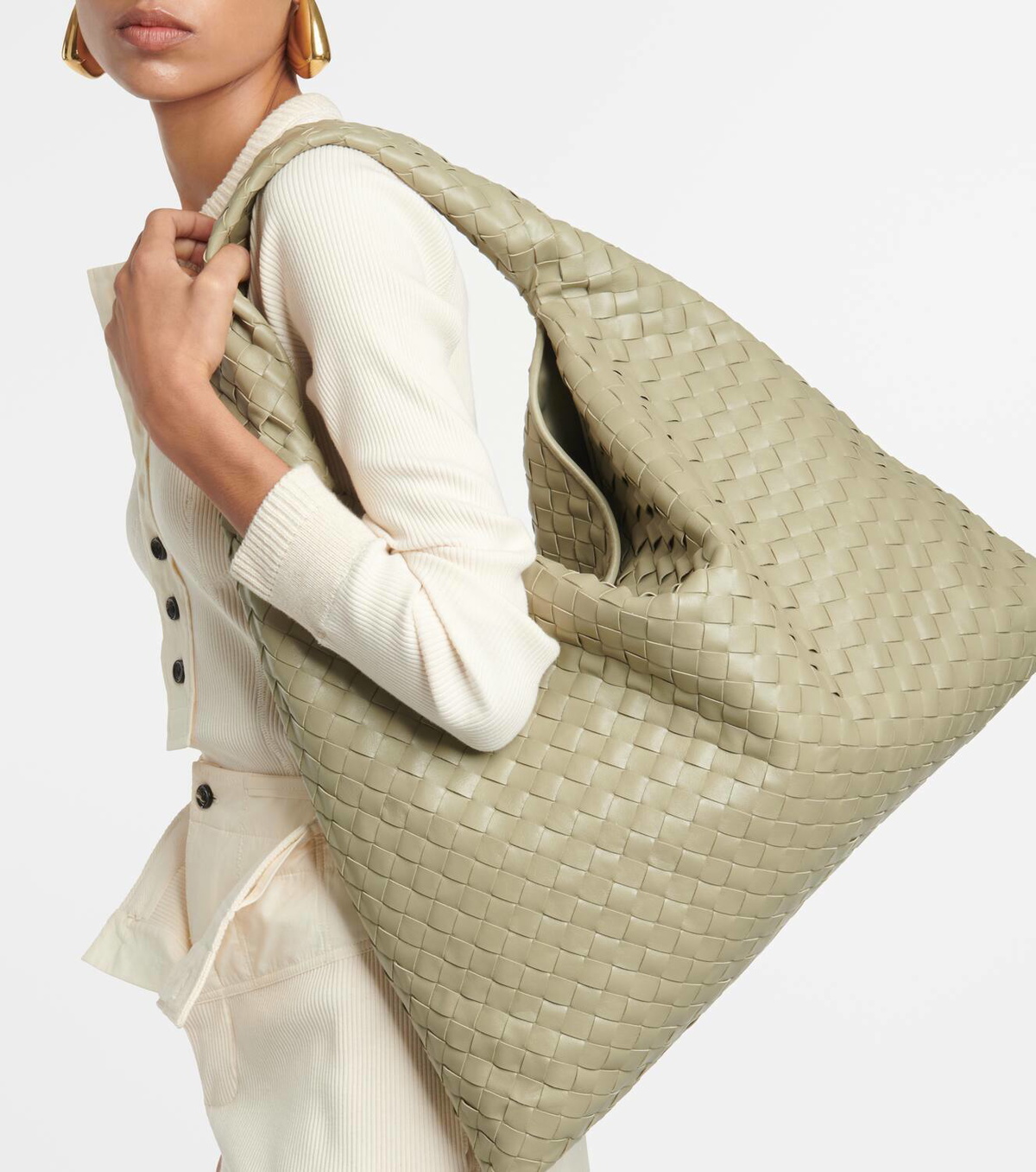 Bottega Veneta Hop Large leather tote bag