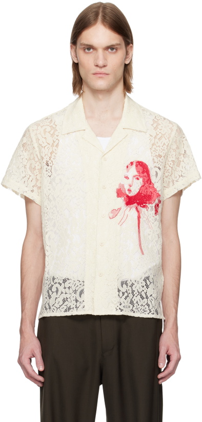 Photo: KidSuper Off-White Lace Girl Painting Shirt