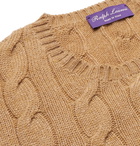 Ralph Lauren Purple Label - Cable-Knit Cashmere Sweater - Camel