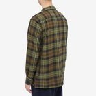 Universal Works Men's Moorland Check Utility Shirt in Olive