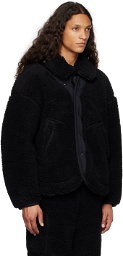 The Viridi-anne Black Boa Reversible Jacket