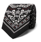Dolce & Gabbana - 7cm Printed Silk-Twill Tie - Black