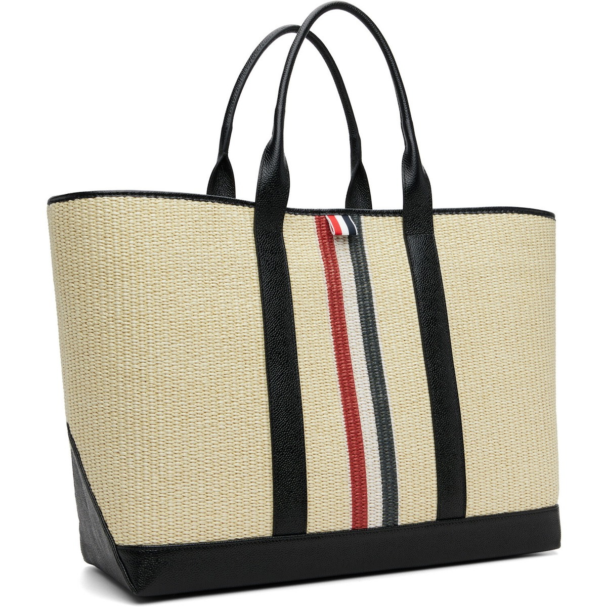 Thom Browne Beige Medium Tool RWB Stripe Tote
