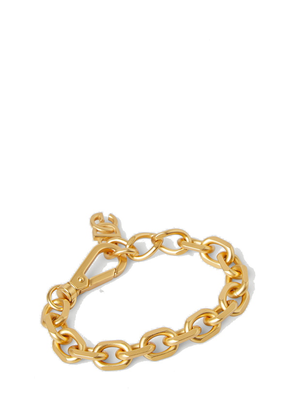 Photo: Logo Charm Chain Bracelet in Gold