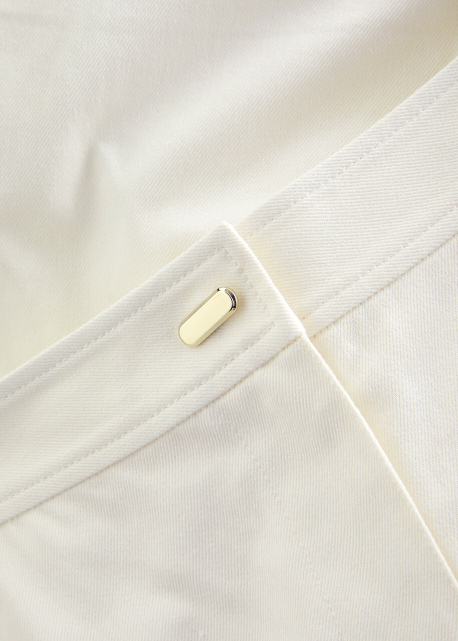 Clea Apollo Barrel-leg Cotton Trousers Cream