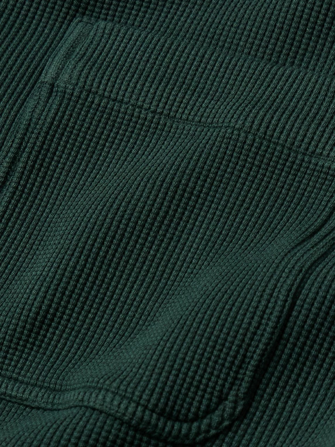 Frescobol Carioca - Preto Waffle-Knit Cotton Overshirt - Green